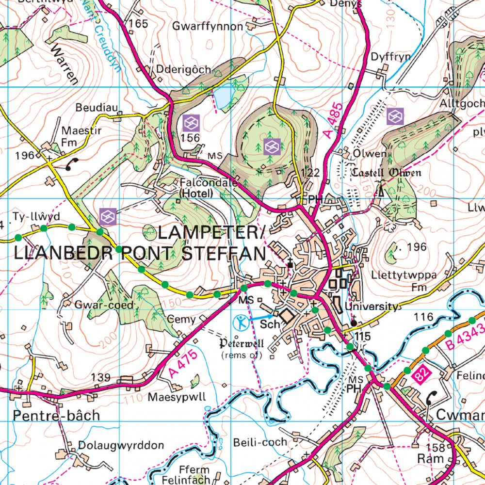 OS146 Lampeter Llanovery Surrounding are